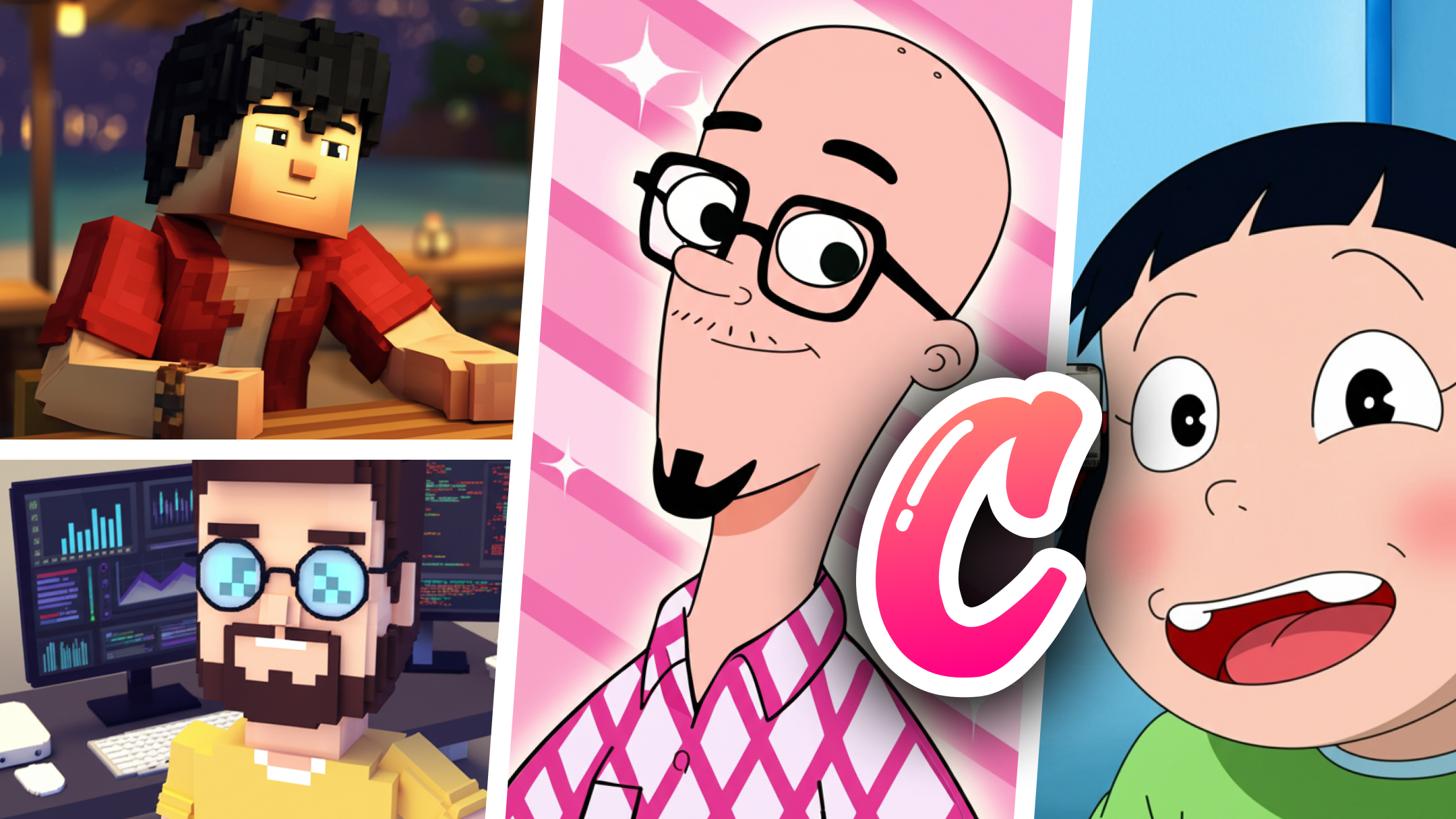 Anime and cartoon style photo outputs