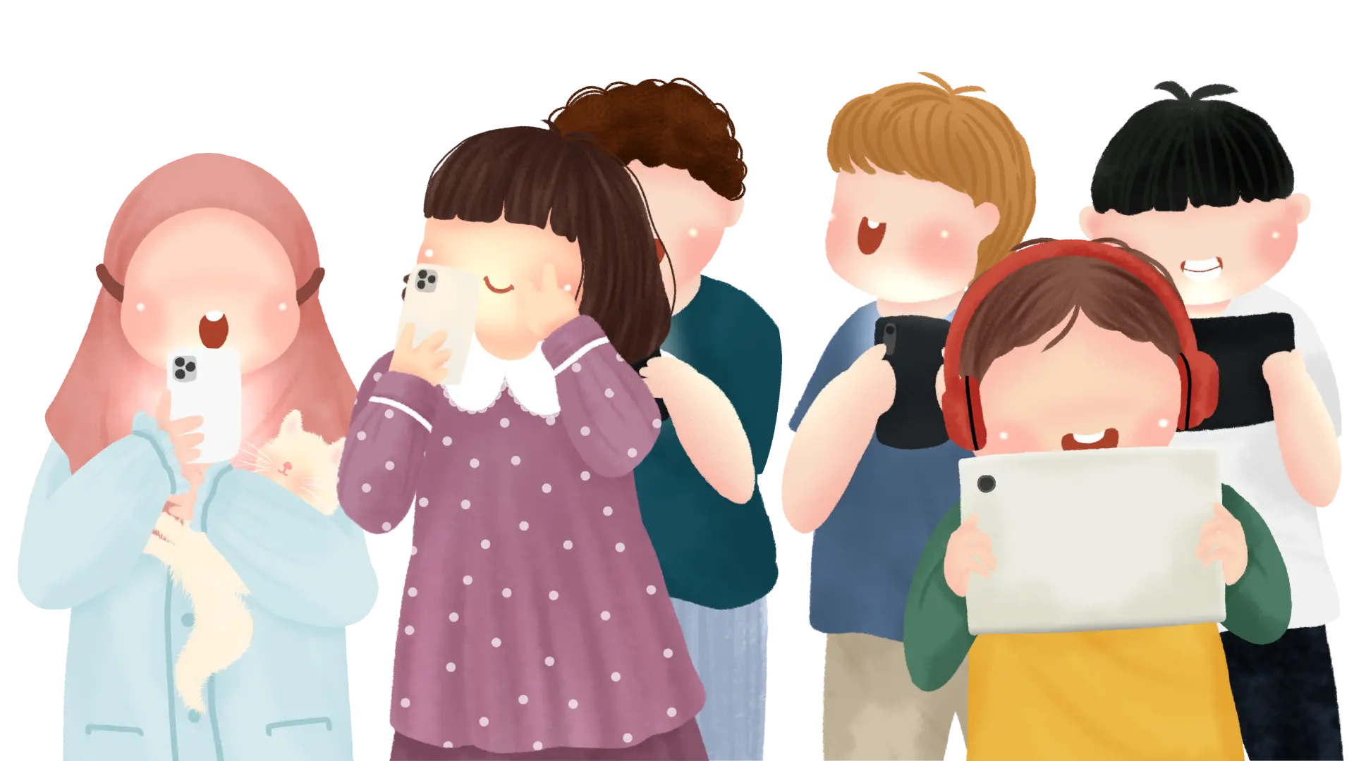 AppToDesign - Kids with Mobile Phones and Tablets