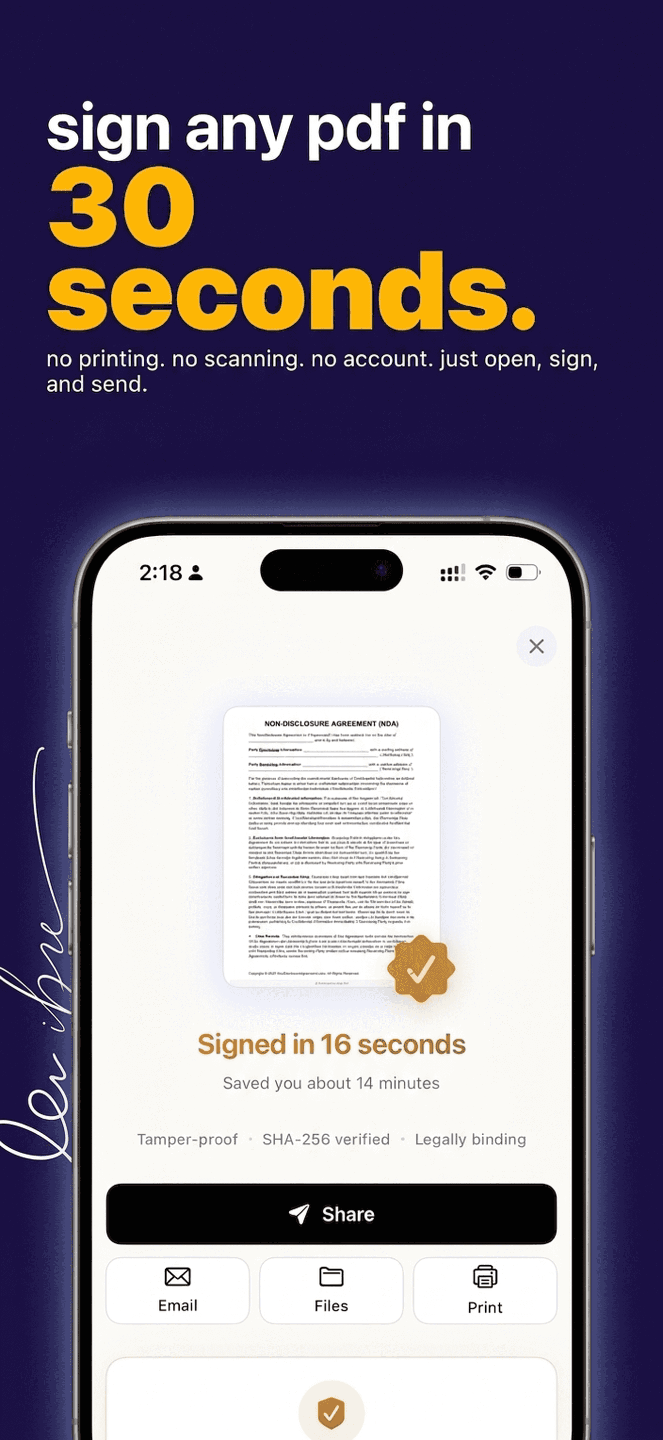 eSign PDF — sign any PDF in 30 seconds